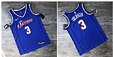 76ers 3 Allen Iverson Blue Printed Nike Swingman Jersey,baseball caps,new era cap wholesale,wholesale hats